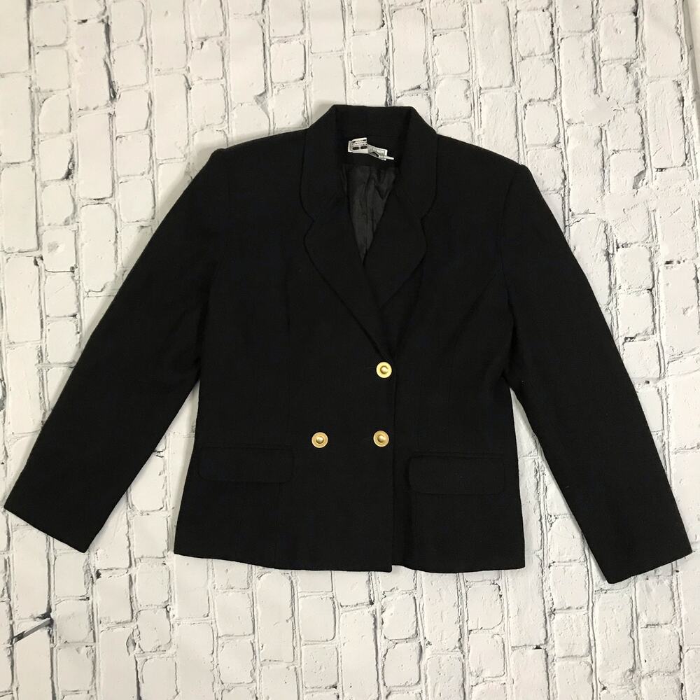 Black Wool Woman Blazer